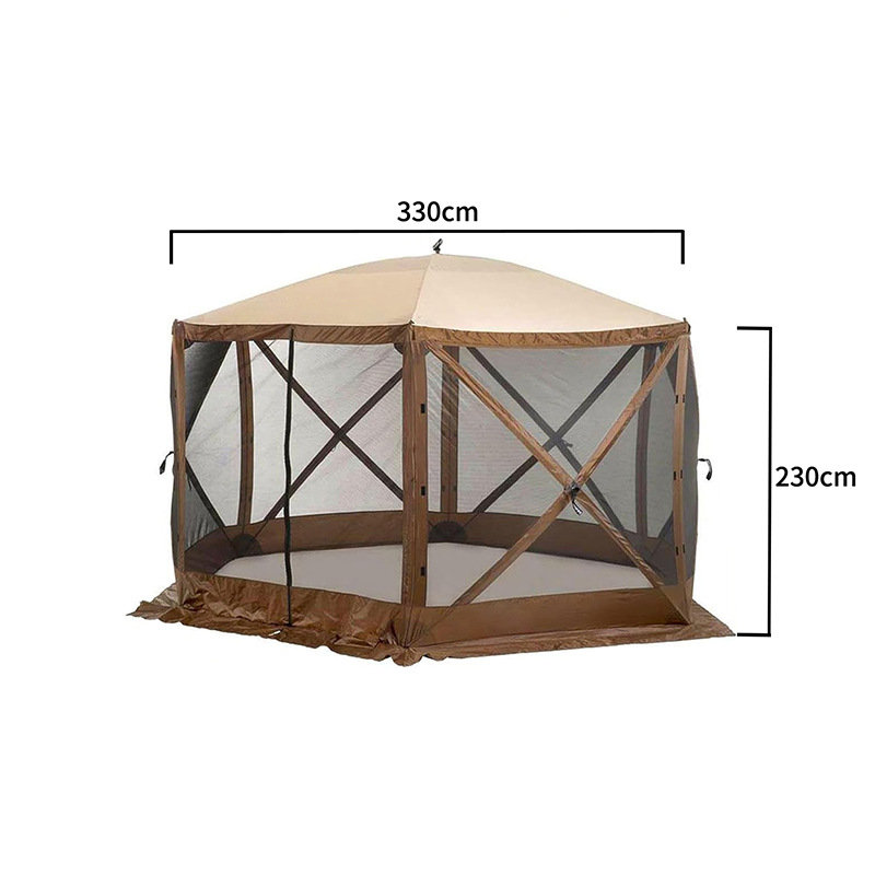 Hexagon kemping képernyő házak és szobák